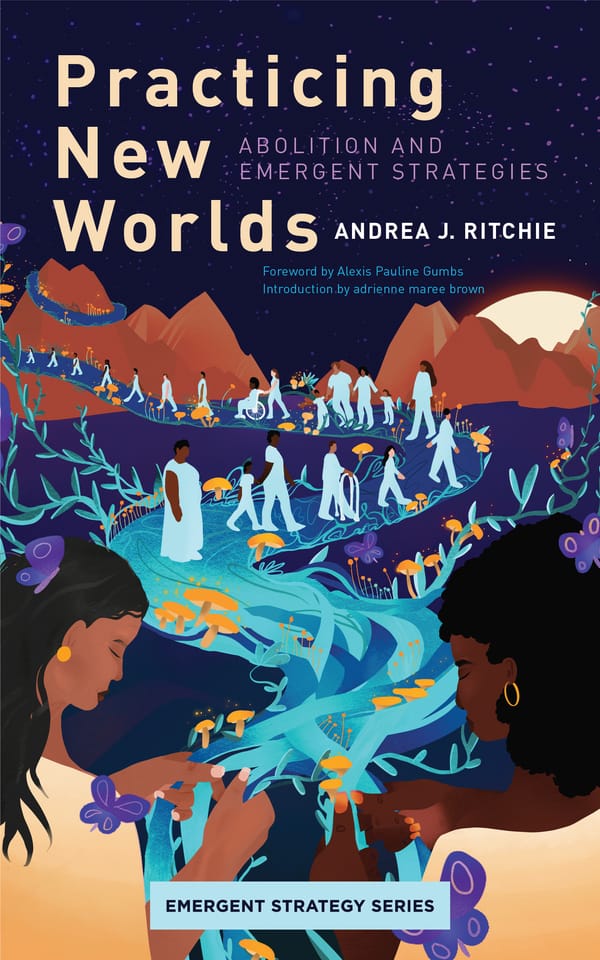 The cover of Andrea J. Ritchie's book, "Practicing New Worlds: Abolition and Emergent Strategies."