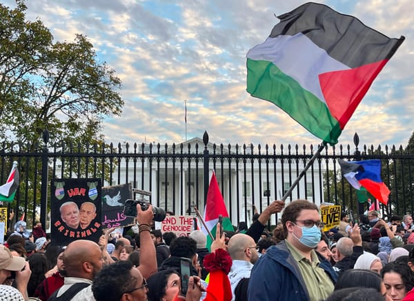 On November 4, 2023, Palestine solidarity protesters marched to the White House.
