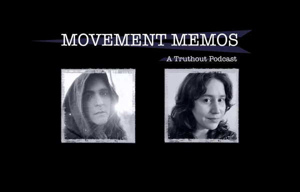 Images of Kelly Hayes and Margaret Killjoy under the Movement Memos podcast logo.