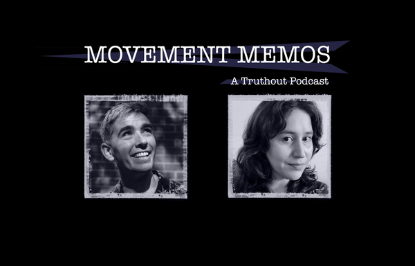Photos of Kelly Hayes and Lewis Raven Wallace beneath the Movement Memos podcast logo.
